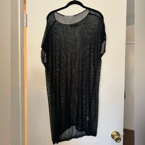 Black See Through Millau Cover Up Size Small. 100% Cotton